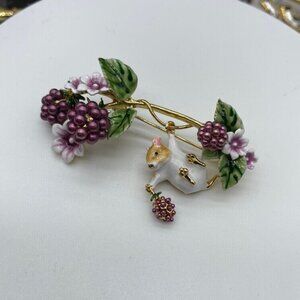 Alexis Bittar Grape Squirrel Brooch